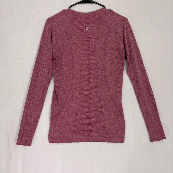 Lululemon Women's Pomegranate Color Swiftly Tech 2.0 Long Sleeve Workout Top Siz - Picture 8 of 11
